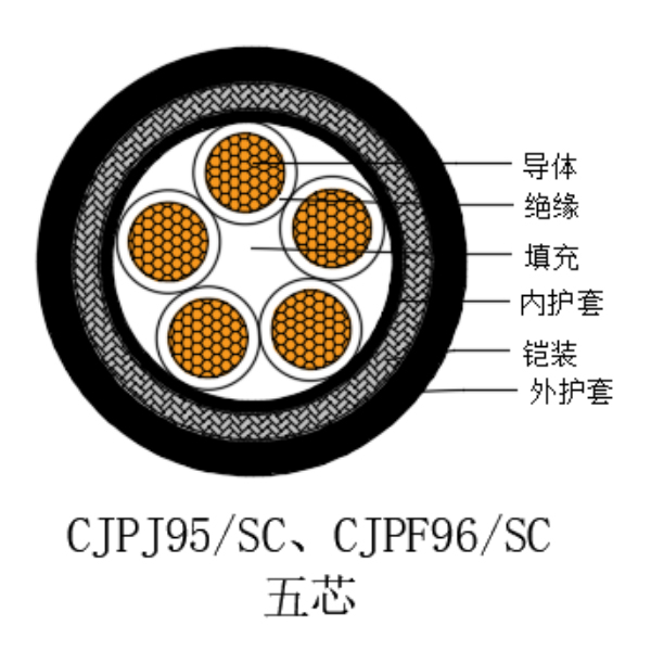 铜芯交联聚乙烯绝缘低烟无卤船用电力电缆-CJPJ95/SC-0.6/1kV、CJPF96/SC-0.6/1kV