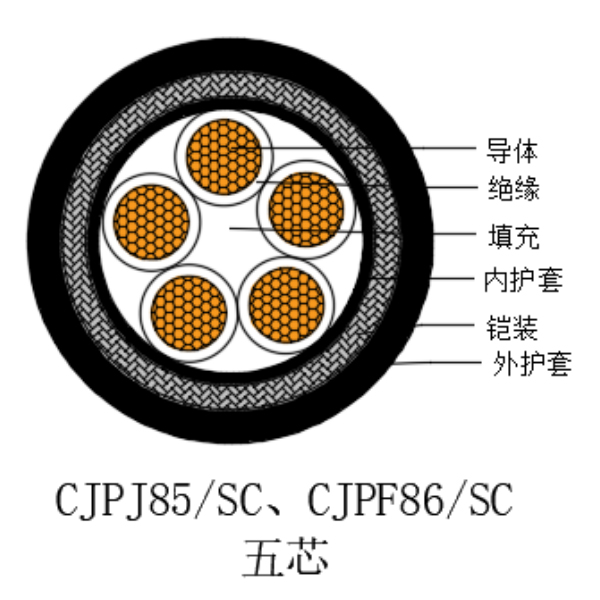铜芯交联聚乙烯绝缘低烟无卤船用控制电缆-CKJPJ85/SC-150/250V、CKJPF86/SC-150/250V